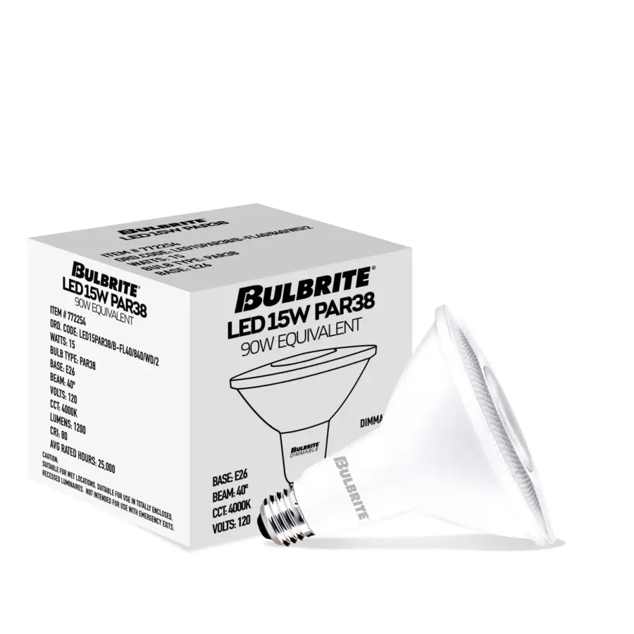 PAR38 LED Flood Bulb 15W 4000K - Image 2