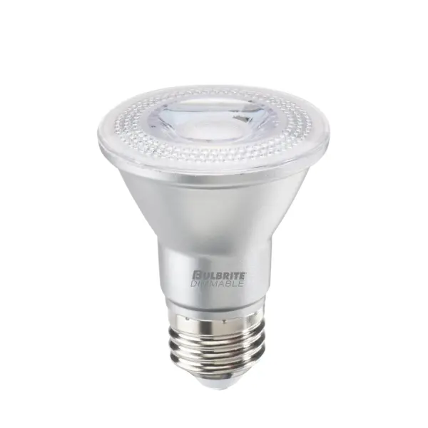This 6.5W LED PAR20 delivers 500 lumens of warm 2700K light while using 87% less energy than traditional 50W halogens. Features smooth dimming performance, 90+ CRI for excellent color rendering, and wet location rating for versatile indoor/outdoor use.