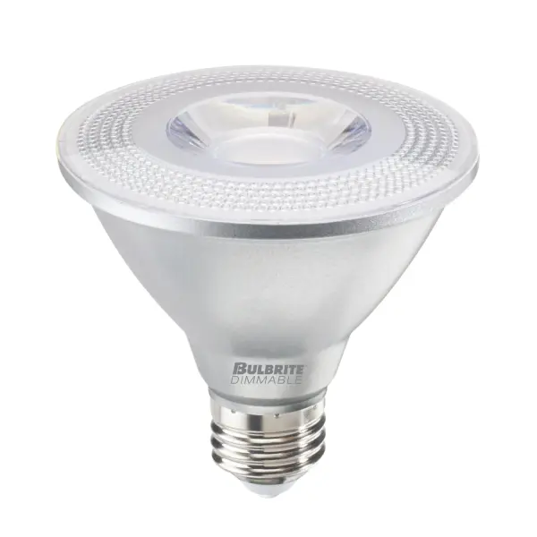 This 10W LED PAR30 bulb delivers 830 lumens of warm 3000K light while using 85% less energy than traditional 75W incandescent bulbs. Features smooth dimming performance, wet location rating, and 25,000-hour lifespan.