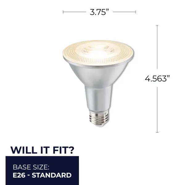 PAR30 Long Neck LED Bulb - 10W Dimmable Flood - Image 5