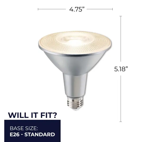 15W LED PAR38 Dimmable Flood Bulb - Warm White 2700K - Image 5