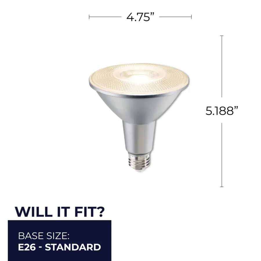 15W LED PAR38 Dimmable Flood Bulb - 3000K Soft White - Image 5