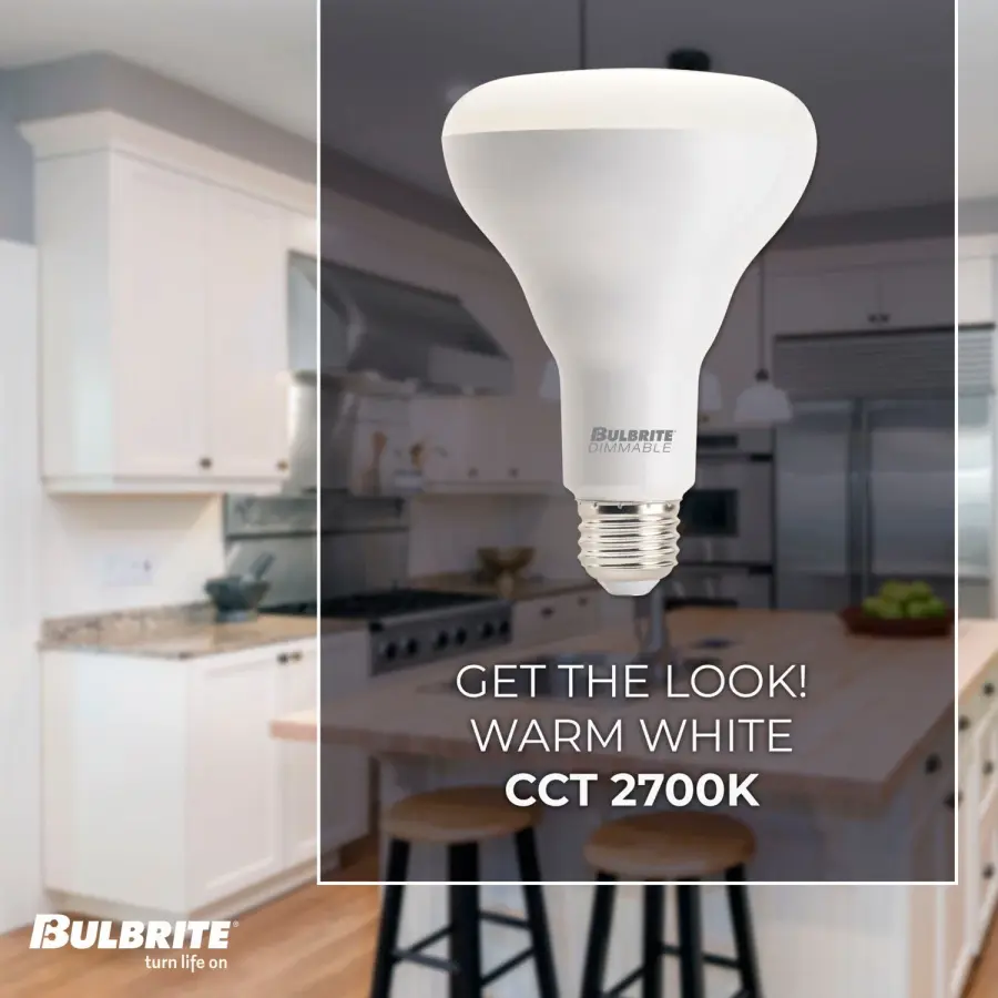 8W LED BR30 Dimmable Reflector Bulb - 2700K Warm White - Image 4