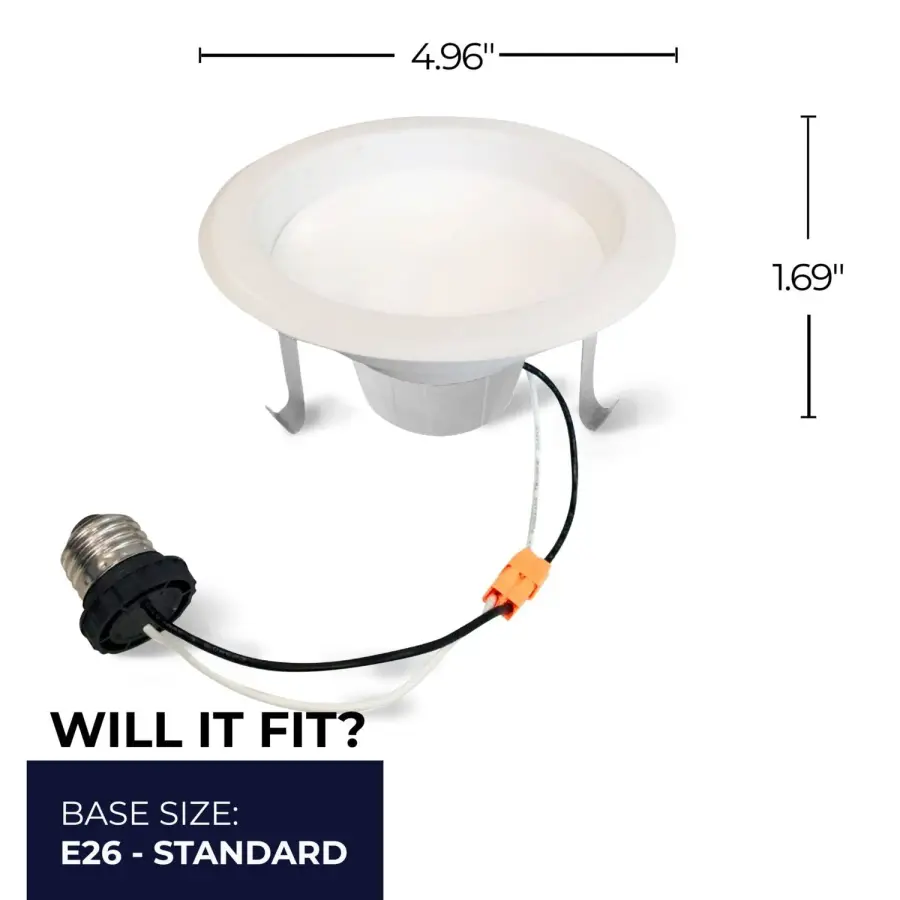 4" LED Recessed Downlight - White Round - Image 7
