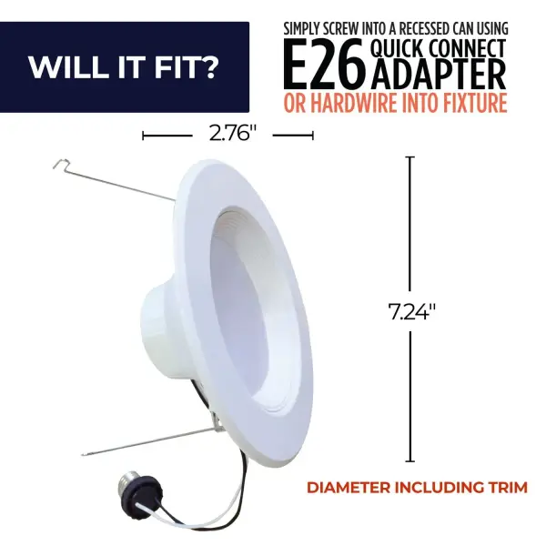 5/6" LED Recessed Downlight Retrofit Kit - Image 7