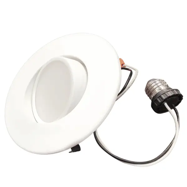 This 4-inch LED recessed downlight offers exceptional flexibility with 360° rotation and 35° tilt adjustment. Easy installation via E26 adapter, high 90 CRI color rendering, and full dimmability make it ideal for residential upgrades.