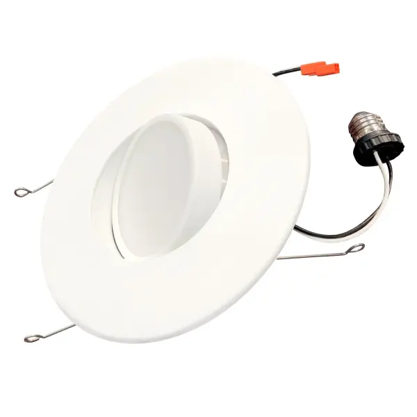 This energy-efficient LED downlight offers exceptional flexibility with 360° rotation and 35° tilt adjustment. Easy installation via E26 adapter works with existing cans or direct wiring. High 90 CRI ensures excellent color rendering.