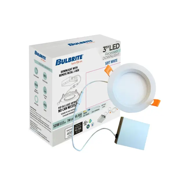 7W LED 3" Recessed Downlight with Metal Junction Box - Image 2