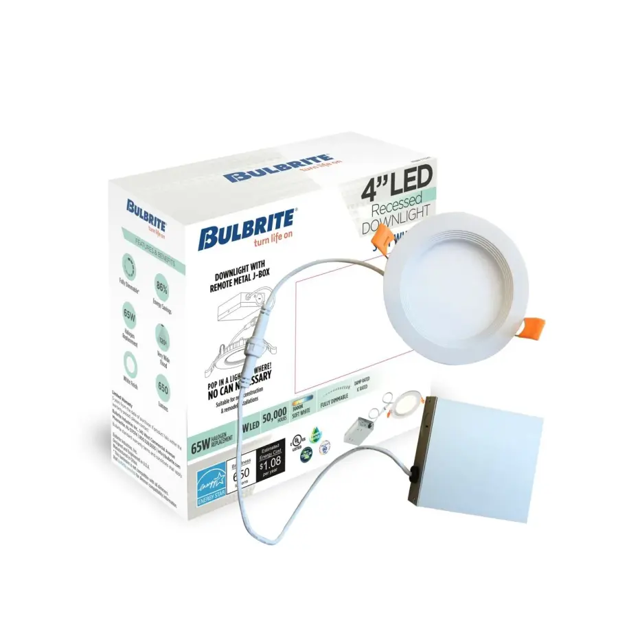 4" LED Recessed Downlight with Remote Junction Box - Image 2