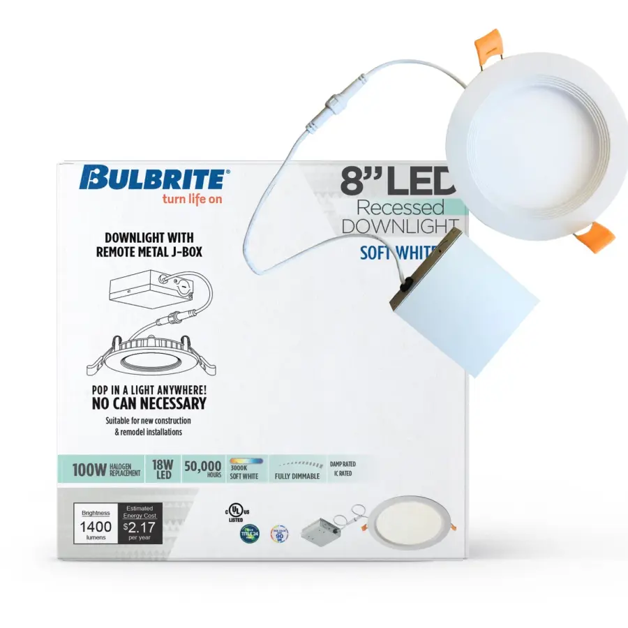 8" LED Recessed Downlight with Remote Junction Box - Image 2