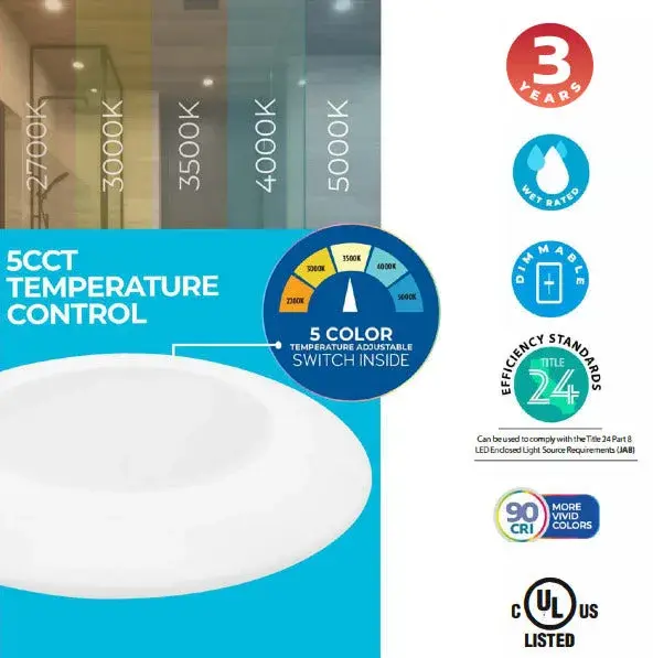 7" LED Round Disc Light with 5CCT Selectable - Image 5