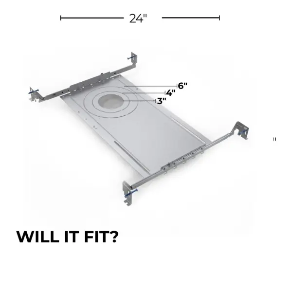 24" Metal Mounting Bracket for Recessed Downlights - Image 3