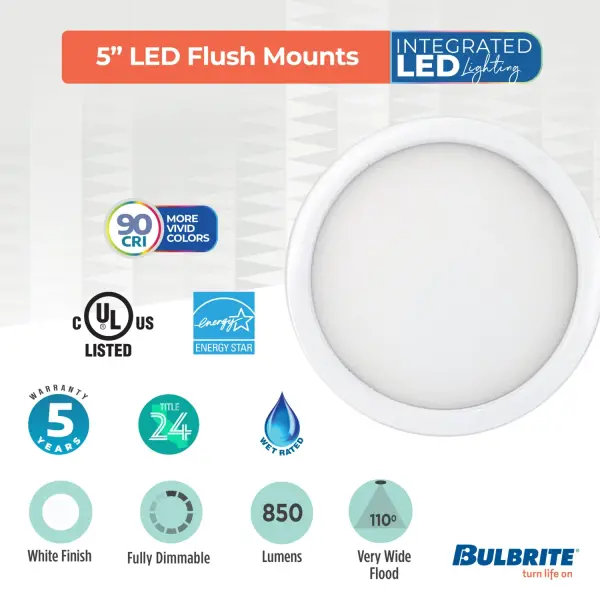 5" LED Flush Mount Ceiling Light with 5 Color Temperatures - Image 7