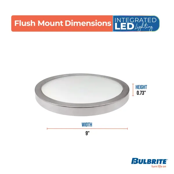 9" LED Flush Mount Ceiling Light - Nickel - Image 4