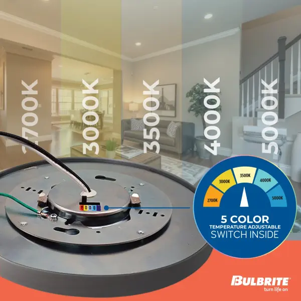 9" LED Flush Mount Ceiling Light with 5 Color Temperatures - Image 5