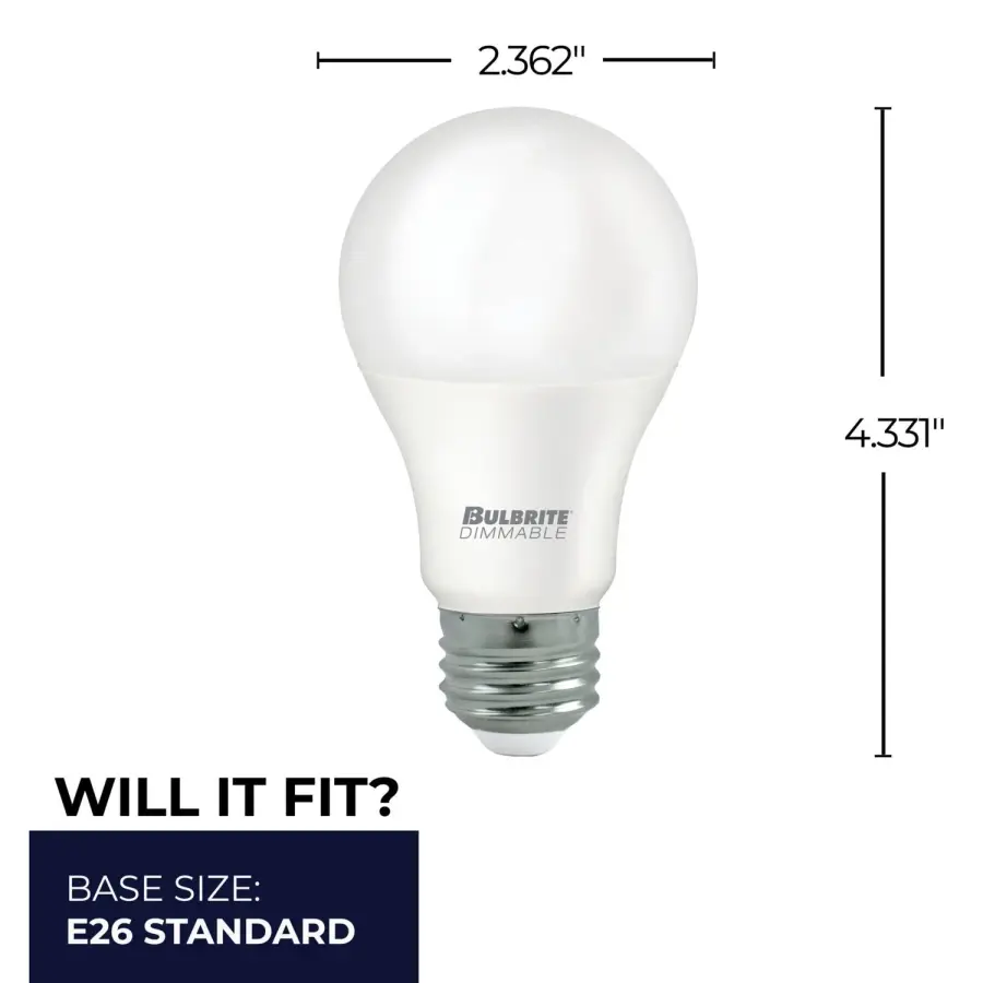 9W LED A19 Dimmable Bulb - 3000K Warm White - Image 5