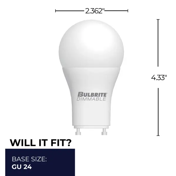 9W LED A19 Dimmable Bulb - GU24 Base - Image 5