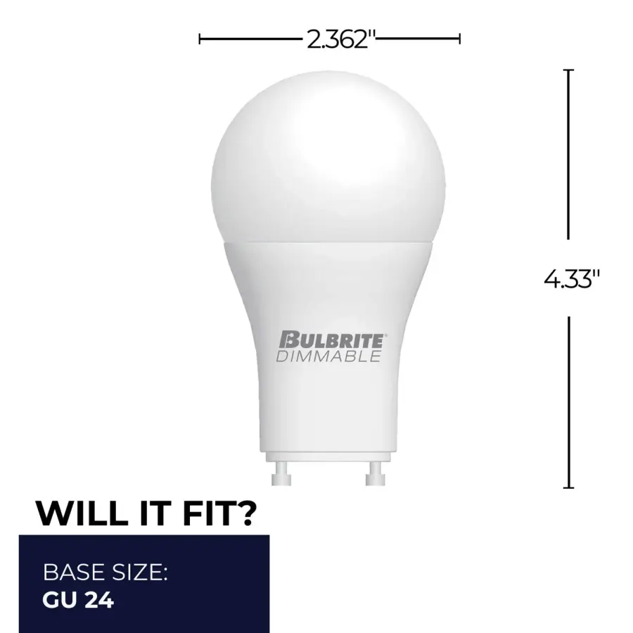 9W LED A19 Dimmable Bulb - GU24 Base - Image 5