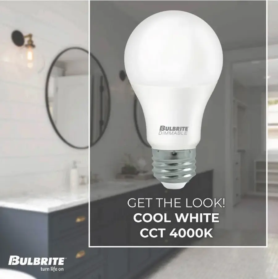 8.5W LED A19 Bulb - Cool White (4000K) - Image 4