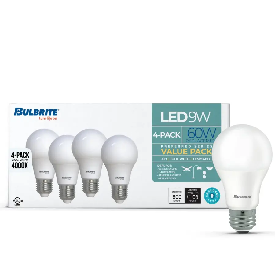 9W LED A19 Dimmable Bulb - 60W Equivalent - Image 2