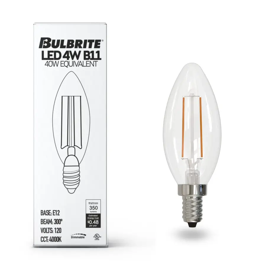 LED B11 Filament Bulb - 4000K Cool White - Image 2