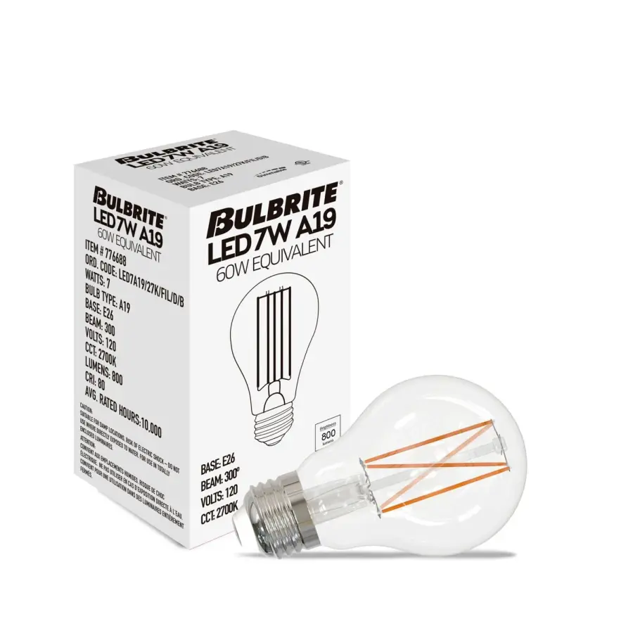 Filaments A19 LED Bulb - 60W Equivalent - Image 2