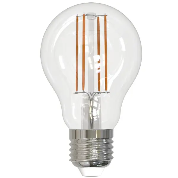 This 7.6W LED bulb delivers 800 lumens of warm 3000K light while using 87% less energy than traditional 60W incandescent bulbs. The clear filament design adds vintage charm to any fixture, and full dimmability ensures versatile lighting control.