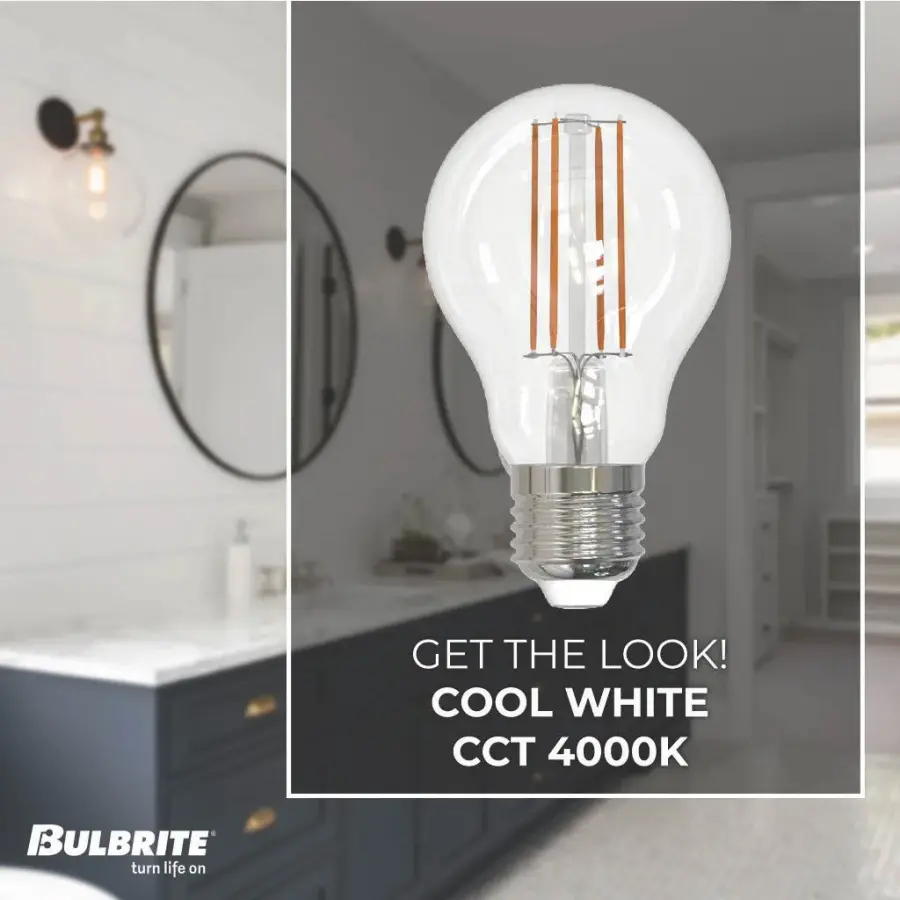 Filaments A19 LED Bulb - Cool White 4000K - Image 4