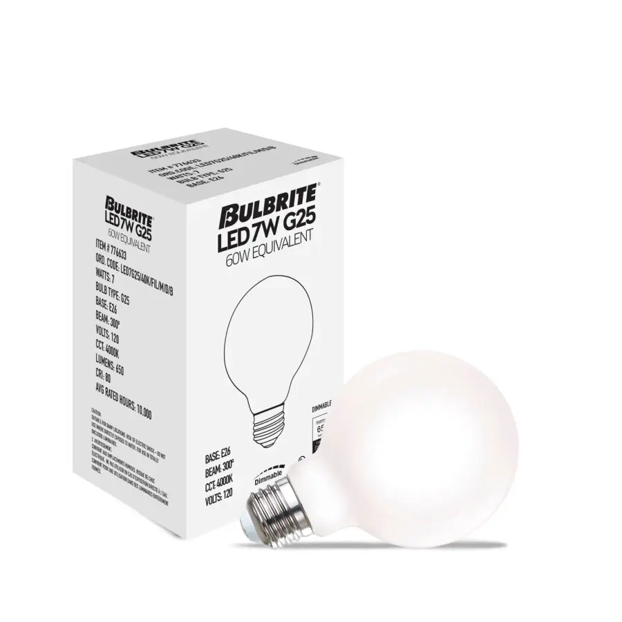 G25 LED Globe Bulb - Milky Finish - Image 2