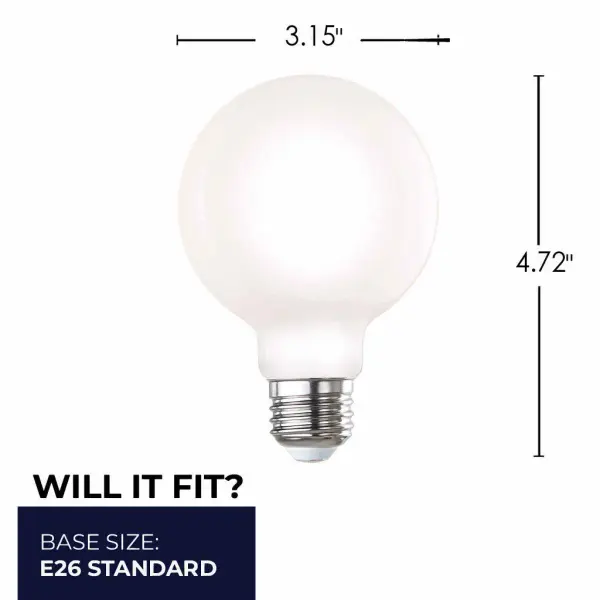 G25 LED Globe Bulb - Milky Finish - Image 7