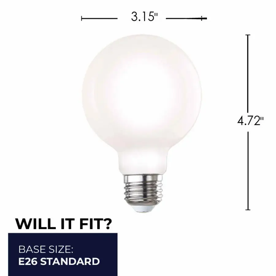 G25 LED Globe Bulb - Milky Finish - Image 7