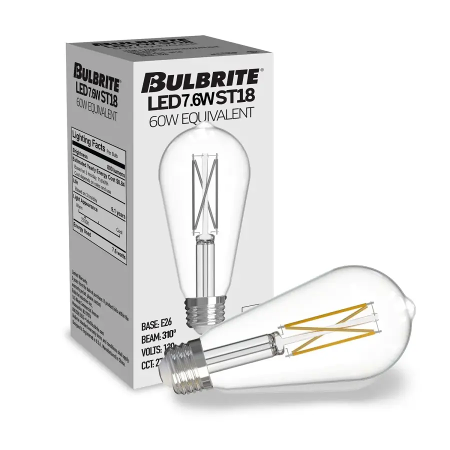 ST18 LED Filament Bulb - 60W Equivalent - Image 2