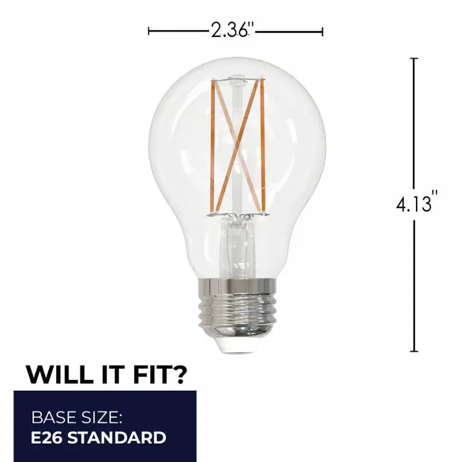 Filaments LED A19 Clear Bulb 4-Pack - Image 4