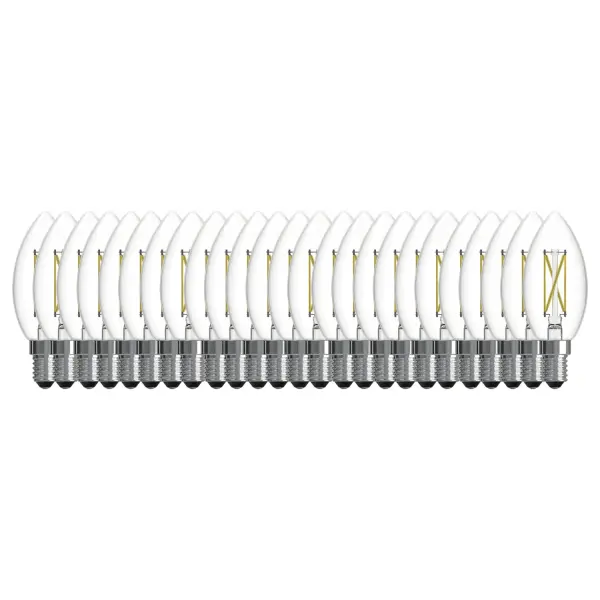 These LED B11 candelabra bulbs combine classic filament aesthetics with modern efficiency. At just 4.1W, they deliver 400 lumens of warm white light equivalent to 40W incandescent bulbs. Dimmable and long-lasting at 15,000 hours.