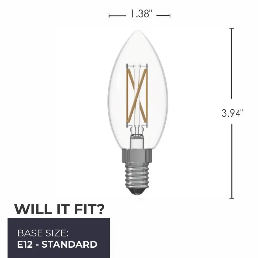 Filaments LED B11 Candelabra Bulb - 25 Pack - Image 4