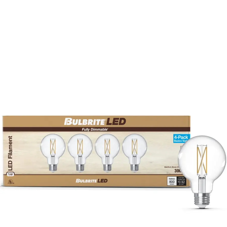 Filaments G25 LED Globe Bulb 4-Pack - Image 2