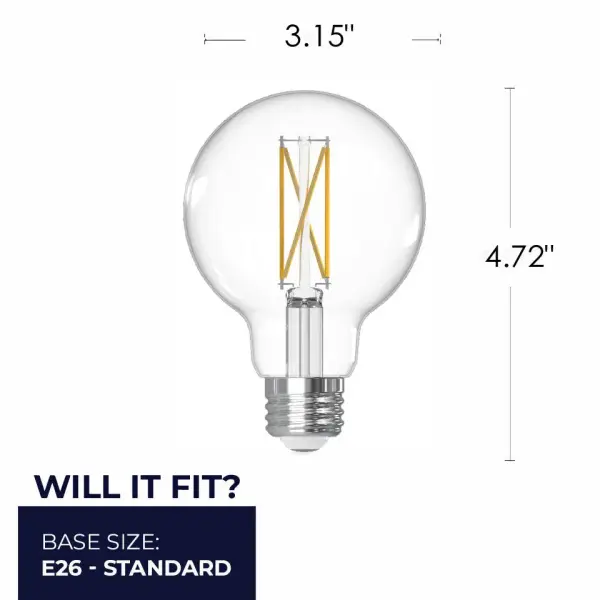 Filaments G25 LED Globe Bulb 4-Pack - Image 7