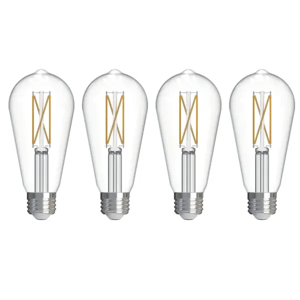 These LED Edison bulbs combine classic filament aesthetics with modern efficiency, using only 7.6W to replace 60W incandescent bulbs. The 4000K cool white light and clear glass design make them perfect for exposed fixtures.