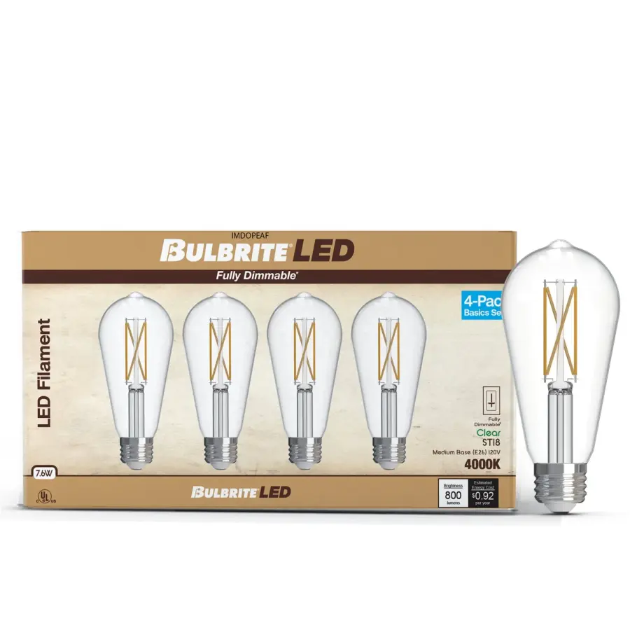 Filaments ST18 LED Edison Bulb 4-Pack - Image 2
