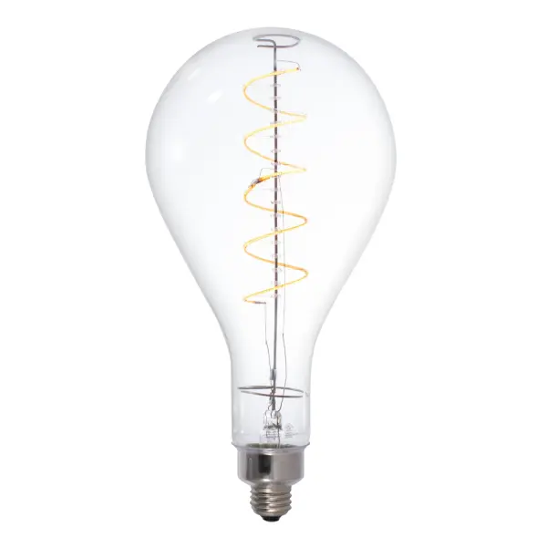 This oversized pear-shaped LED bulb combines nostalgic Edison-style filament design with energy-efficient LED technology. At just 4 watts, it delivers 60-watt equivalent brightness with warm 2200K light, perfect for decorative fixtures.