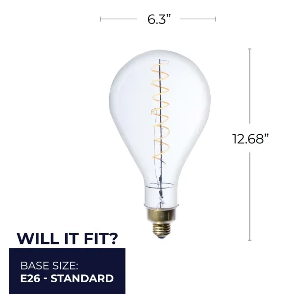 Grand LED Filament PS52 Pear Shaped Oversized Bulb - Image 5