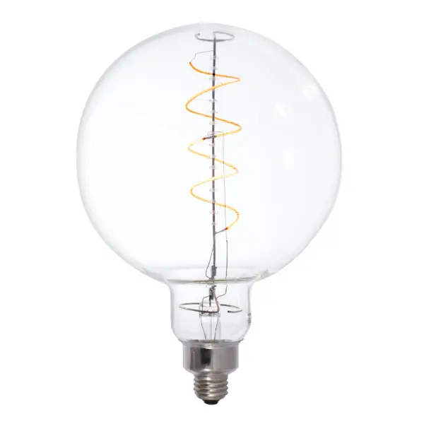 This grand G63 globe LED bulb combines nostalgic spiral filament aesthetics with contemporary energy efficiency. At just 4 watts, it replaces 60-watt incandescents while delivering 15,000 hours of warm 2200K light. Fully dimmable and damp-rated for versatile indoor-outdoor use.