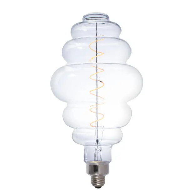 This beehive-shaped LED bulb combines nostalgic spiral filament design with contemporary energy efficiency. At just 4 watts, it delivers 60-watt equivalent brightness with warm 2200K light, perfect for adding decorative flair to any fixture.