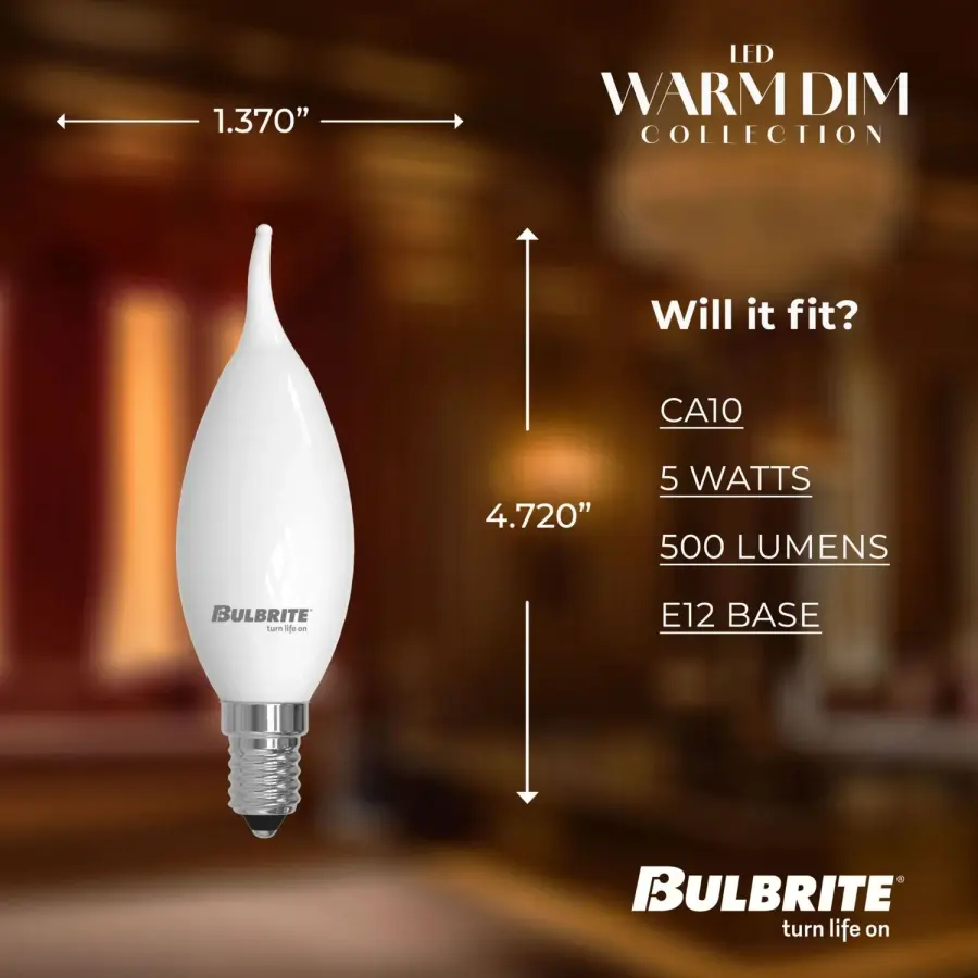 Warm Dim LED Candelabra Bulb - Image 5