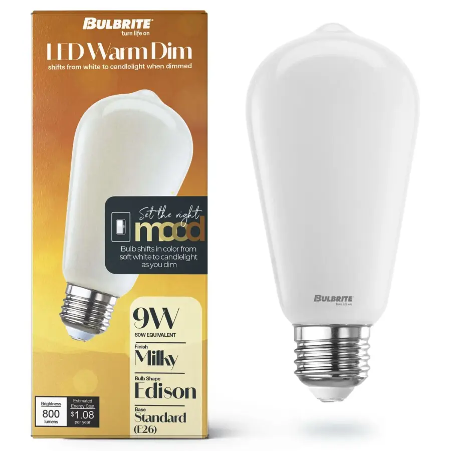Warm Dim LED ST18 Filament Bulb - Image 2