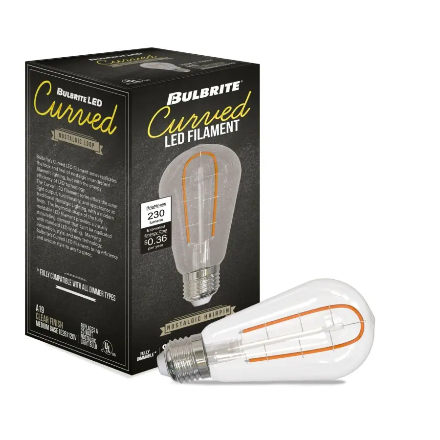ST18 LED Vintage Filament Bulb - 3W (25W Equivalent) - Image 2