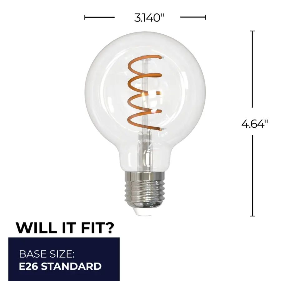 G25 LED Curved Filament Spiral Bulb - Image 5