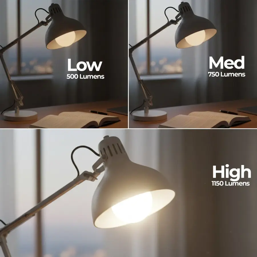 3-Way Selectable A19 LED Filament Bulb - Image 4