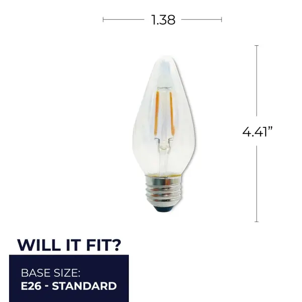 Fiesta F15 LED Filament Bulb - Clear Iridescent - Image 5