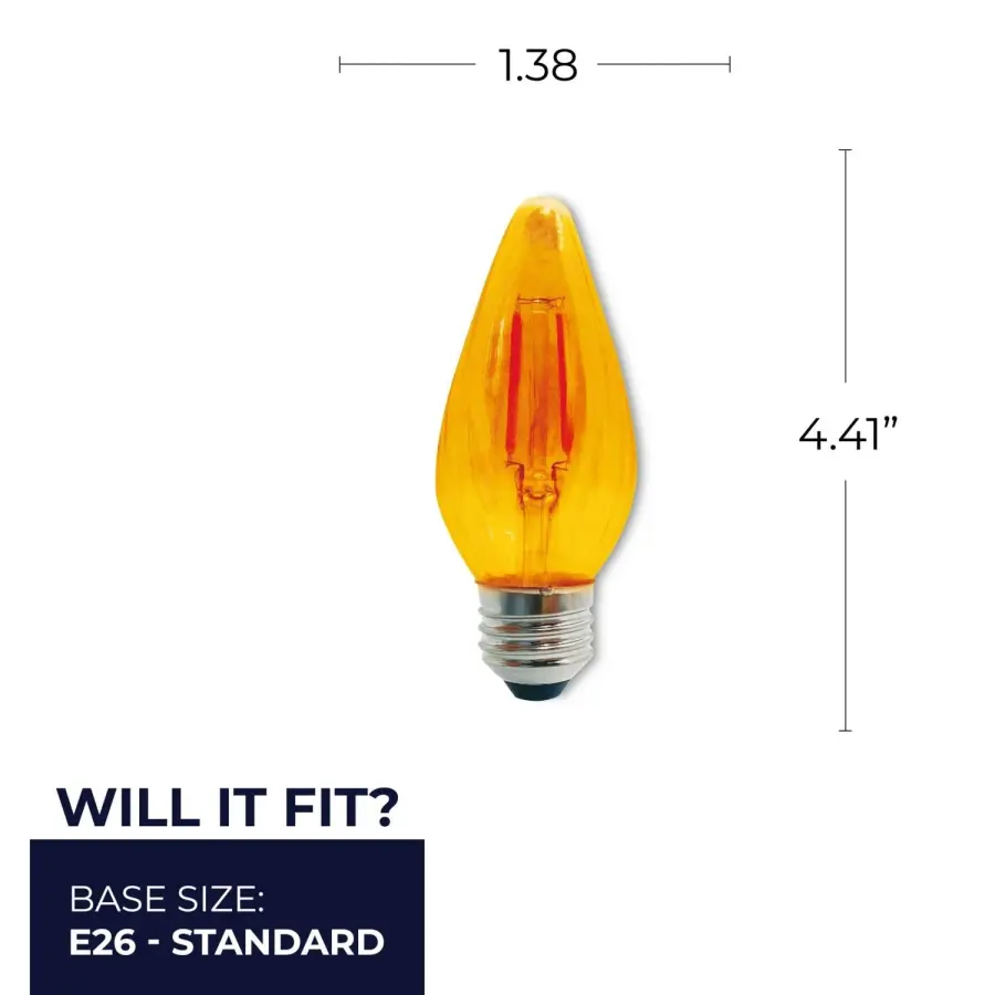 Fiesta F15 LED Filament Bulb - Amber - Image 5
